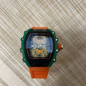Luxury Green and Orange Watch